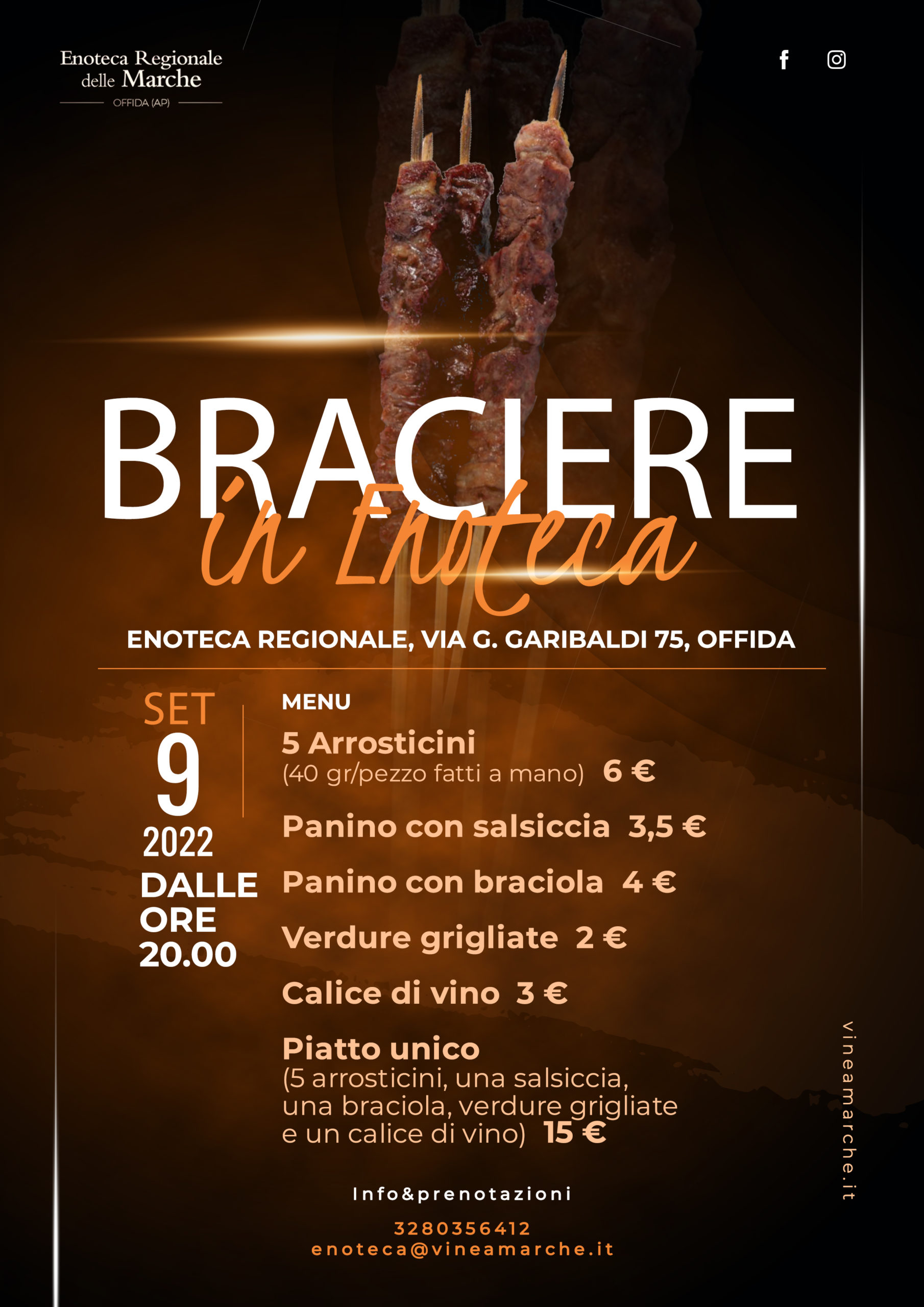 A4 braciere in enoteca