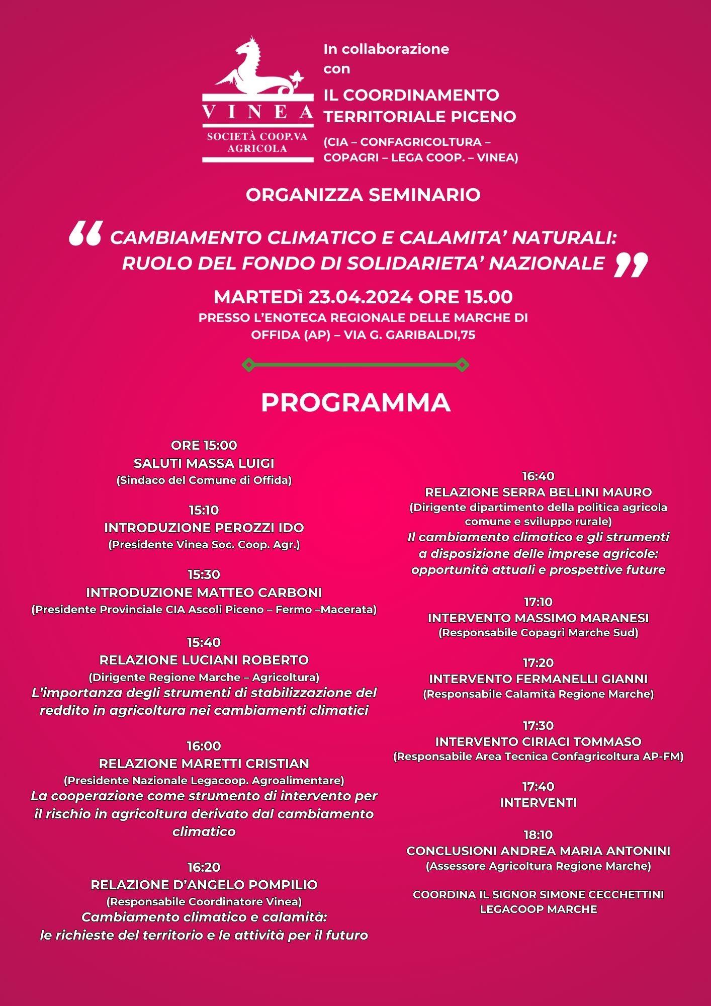 Locandina seminario 23 aprile
